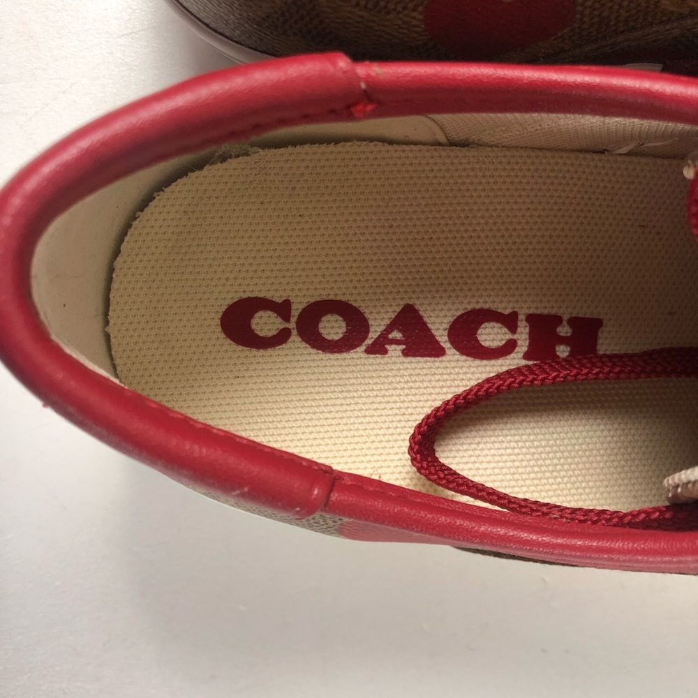 Coach CitySole Coated Canvas & Leather Sneakers Signature C Hearts ❤️ NIB - Picture 7 of 11